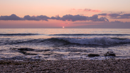 Obraz premium The Black Sea coast at Feodosia, Crimea. 