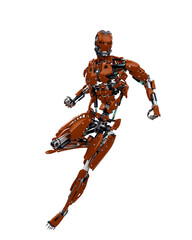 master cyber robot is ready to punch