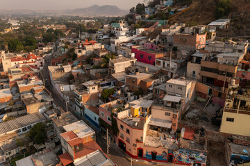 Vista aérea del Cerro San Miguel, Atlixco, Puebla