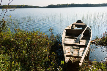 Lake boat of the old sample