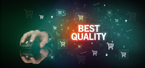 male hand holding wireless peripheral