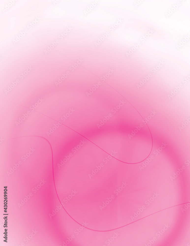 Poster pink blurred background with transparent spheres. minimal graphics