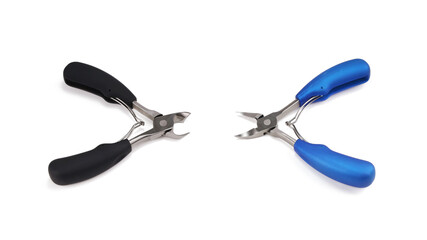 Tools for pedicure, trim nail, isolated on white background