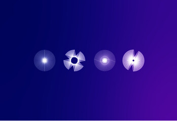 Circulos abstractos futuristas