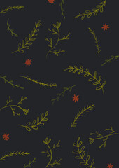 seamless pattern with leaves