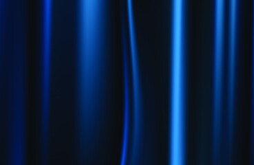 Dark blue silk fabric curtain background. Vector illustration.