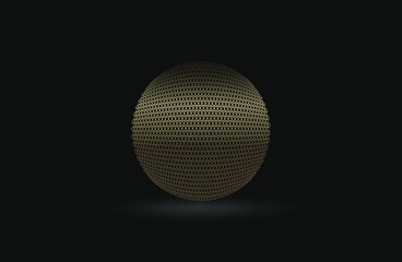 abstract geometric background.  Golden circle.  vector illustration. Gold hexagon. pattern