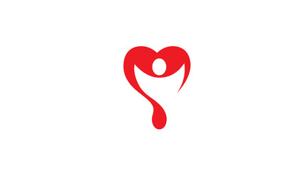 Creative Blood donation Person Logo Vector symbol