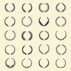 Set Of Laurel Wreath