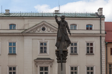 Monument to Peter Skarga in Krakow, Poland - obrazy, fototapety, plakaty