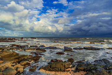 Paisaje de la costa de Punta Colorada. Maldonado, Uruguay