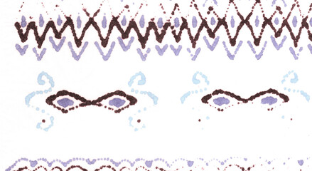 Motif Indian Boho. Pastel Art Decor Brush