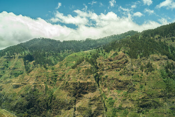 massive mountain formation Madeira Island orography