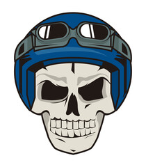 motorcyclist skull head