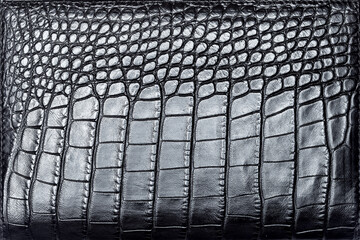 black crocodile skin texture luxury product surface pattern close-up, nobody.