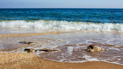 Fototapeta premium The Black Sea coast at Feodosia, Crimea. 