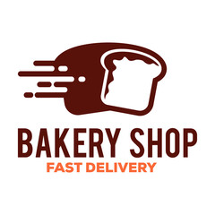 Bakery bread logo template, Bread shop logo template