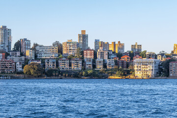 Fototapeta premium Residential apartment buildings on Sydney Harbour NSW Australia 