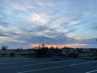 Sunset over the city