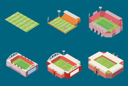 six isometric stadiums