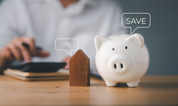 Mortgage interest rates house. Low interest in mortgages. Reducing interest, Cutting interest rates.