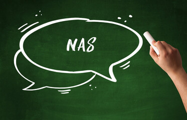 young Hand drawing abbreviation concept