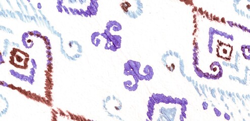 Style Indian Boho. Pastel Rug Sample Stripe