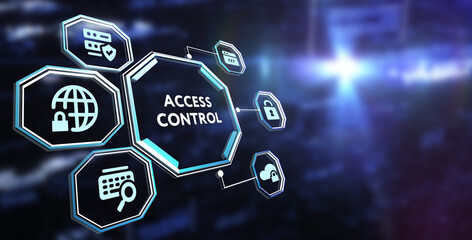 Cyber security data protection business technology privacy concept. Access control