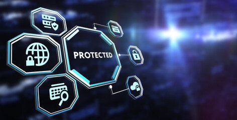 Cyber security data protection business technology privacy concept. 