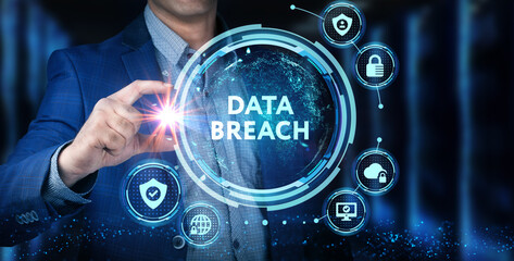 Cyber security data protection business technology privacy concept. Young businessman  select the...