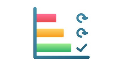 horizontal bar progress single isolated icon with single isolated icon with smooth style