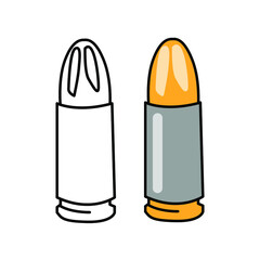 Illustration Vector graphic of ammo icon design, fit for weapon, bullet, pistol etc.