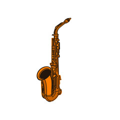 Fototapeta na wymiar Illustration Vector graphic of saxophone logo, fit for performer, entertainment etc.