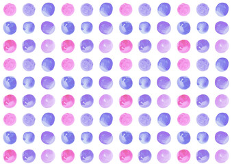 水彩画水玉のカラフル背景