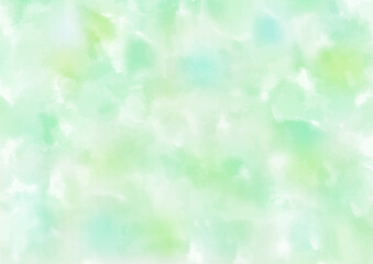 水彩画 緑色 背景 フレーム