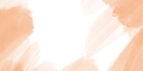 Abstract orange watercolor background banner