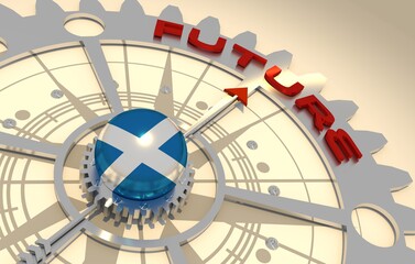 Global business and economic growth concept. 3D illustration