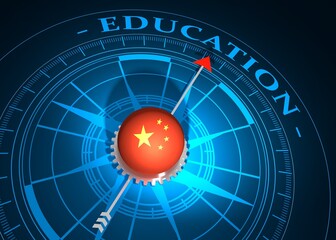 The concept of effective education. 3D illustration