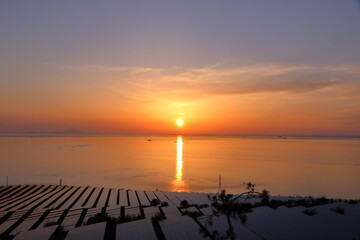 The sunset of Awaji Island