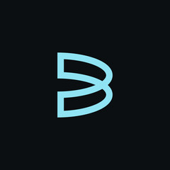 Abstract graphic illustration of letter B