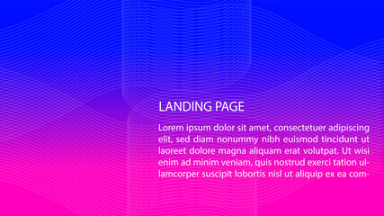 landing page background template with abstract line gradient design