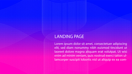landing page background template with abstract line gradient design