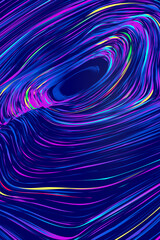 Colorful wavy spiral lines abstract textured background