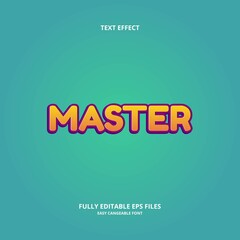 Editable text effect master title style