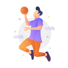 Basketball sport, vector illustration concept