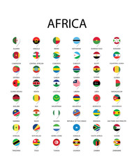 National flag in Africa, Vector pin icon design.