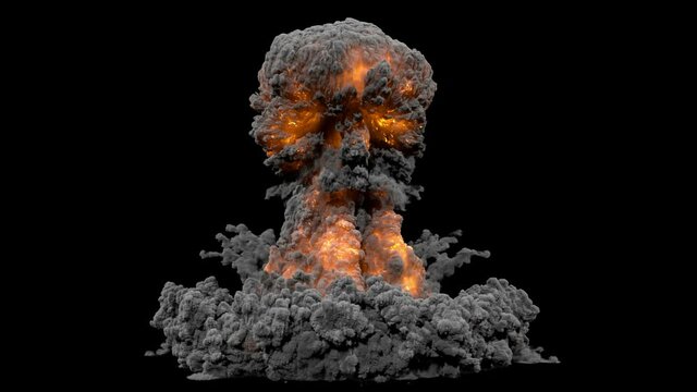 3D animation of a nuclear explosion