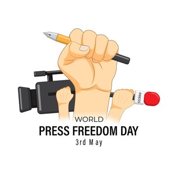Vector illustration for world press freedom day-3rd May