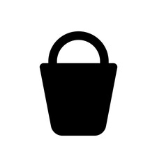 Water in bucket icon vector.