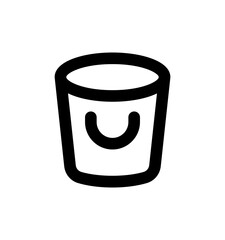 Bucket of water icon vector isolated